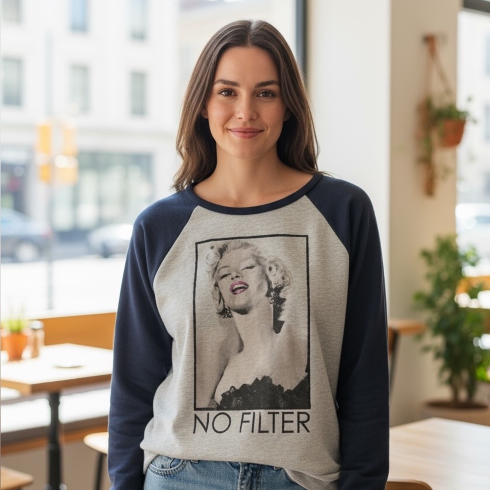 Marilyn Monroe Gray and Black Sweatshirt